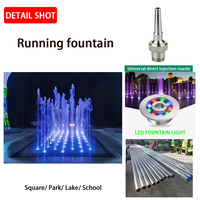Fontaine de paysage commercial moyen personnalisable nouvelle fontaine de pont sec carré extérieur en acier inoxydable matériel