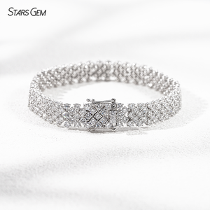 Bracelet en diamant de laboratoire de forme ronde certifié IGI, or 18 carats, bracelet en diamant de laboratoire à taille fantaisie - Product Image 2