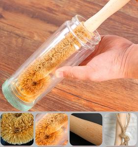 Zero Waste &amp; Biodegradable Natural Fiber Kitchen <strong>Brushes</strong> Wood and Coconut Bristle <strong>Bottle</strong> <strong>Brush</strong> - Product Image 5