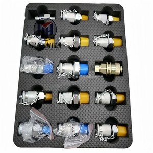 Новый стальной комплект для испытания гидравлического давления для экскаватора, быстроразъемный адаптер и латунный шланговый фитинг, гидравлическая испытательная муфта - Product Image 5