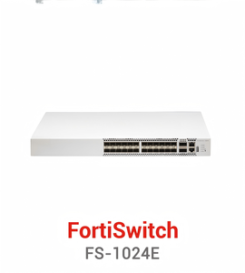 สวิตช์เครือข่าย FortiSwitch FS-1024E สำหรับองค์กร สวิตช์อีเธอร์เน็ต 24 พอร์ต สำหรับการใช้งาน LAN ในธุรกิจ แบนด์วิดท์สูง 24SFP SFP+ 2QS - Product Image 1