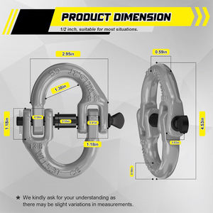 Conector <span class=keywords><strong>de</strong></span> Cadena <span class=keywords><strong>de</strong></span> Seguridad AMBITION ODM/OEM Personalizado <span class=keywords><strong>de</strong></span> Alta Calidad y Bajo <span class=keywords><strong>Precio</strong></span>, Eslabón <span class=keywords><strong>de</strong></span> Enganche <span class=keywords><strong>de</strong></span> Remolque, Acoplamiento Hammerlock, Paquete <span class=keywords><strong>de</strong></span> 2 - Product Image 5