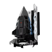 NPC ALSEYE Mecha Space PC Case, Special Spaceship Shape Design Micro ATX/ITX PC Case 360 Cooler Gaming Computer Cases & Towers