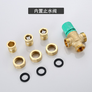 Válvula mezcladora termostática Flola DN15 20 25 de latón eléctrica para ingeniería hotelera familiar - Product Image 4