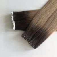 100% cheveux humains Remy brut Double dessiné Invisible vierge ruban dans les cheveux humains en gros russe ruban dans les Extensions de cheveux