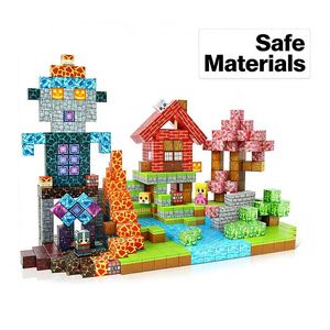 Cubes de construction magnétiques industriels Happy Farm, jouets éducatifs sensoriels STEM, blocs de construction en plastique, jouets créatifs à empiler - Product Image 4
