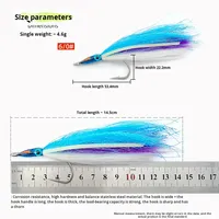 BLF-LY074 Hameçon de pêche à la mouche bionique en acier inoxydable amélioré, argent de mer, carpe, tarpon, appât vivant pour poissons d'eau salée