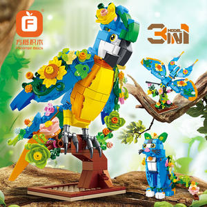 Fangcheng 1051 Triple Change Parrot Butterfly Cat <b>Building</b> <b>Block</b> Toy 3 in 1 Creative Gift for Kids Ages 8 13 - Product Image 5