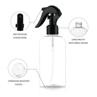 Bouteille Vaporisateur à Gâchette Mini Transparente en Plastique PET 200ml 250ml en Gros