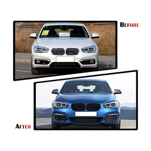 Kit Carrozzeria Aggiornamento XT per <span class=keywords><strong>BMW</strong></span> <span class=keywords><strong>Serie</strong></span> <span class=keywords><strong>1</strong></span> <span class=keywords><strong>F20</strong></span> 2012-2018 Modello con Griglia a Rete a Griglia MT Paraurti Anteriore Tubo di Scarico Minigonne Laterali Parafango - Product Image 2