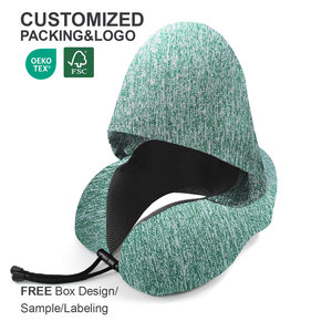 Tùy Chỉnh Bộ Nhớ Bọt Hỗ Trợ Có Thể Gập Lại Chuyến Bay Cổ Căng Thẳng Phù Hợp Với U Hình Dạng Với Áo Du Lịch Bọc Gối Với Logo Cho Máy Bay - Product Image 4