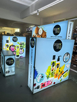 Support de bannière en tissu tendu pour stand d'exposition, stand pop-up ou stand déroulant, pour salons professionnels et événements, 8ft et 10ft