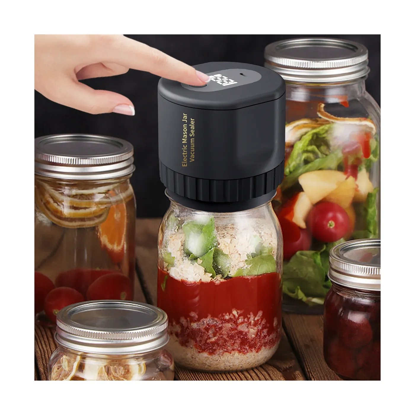 Canning Vacuum Sealer Einmach glas mit LED-Anzeige, elektrische Einmach glas Vakuum ier maschine zur Aufbewahrung von Lebensmitteln