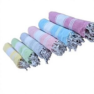 Eco-Friendly Cotton Striped Modern <b>Beach</b> <b>Towels</b> - Product Image 2