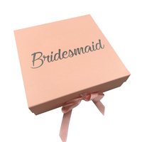 Boîte cadeau de fête de luxe personnalisée, pliable, magnétique, avec ruban, rose, pour demande en mariage, cadeaux de mariage pour les invités