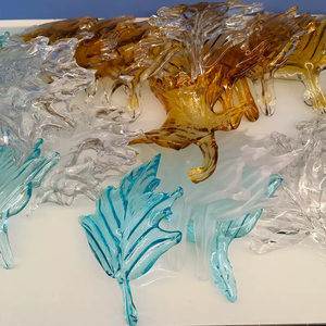 DIY Decor Octagon Beaded Curtain Garland Chain With Maple Leaf Pendant Hanging Crystal Glass <strong>Chandelier</strong> Accessories Parts - Product Image 1