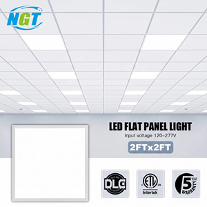 ไฟ LED แผงเรียบ 2x2 ขนาด 20W-40W 5 ระดับอุณหภูมิสี 2.7K-5.7K ปรับความสว่างได้ ฝังฝ้าเพดาน สำหรับสำนักงาน มาตรฐาน ETL DLC - Product Image 1