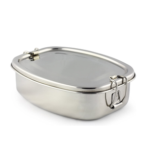 Eco-Friendly 304 Stainless Steel Metal 600ML 900ML 1100ML 1000ML Food Storage Bento Lunch Box