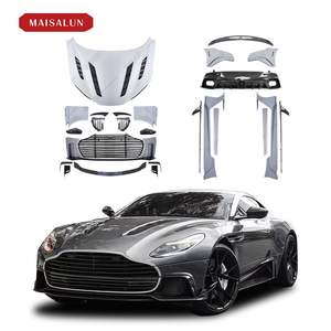 Actualización de alta calidad a estilo M, kit de carrocería de media fibra de carbono para <span class=keywords><strong>Aston</strong></span> <span class=keywords><strong>Martin</strong></span> DB11 con parachoques delantero y trasero, faldas laterales de capó - Product Image 1