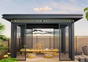 חדר שמש מודרני עצמאי עם גג זכוכית מחוסמת כפולה, מסגרת אלומיניום, ידידותי לסביבה, לגינה חיצונית לכל עונות השנה - Product Image 2