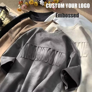 Vêtements personnalisés OEM, haute qualité, 100% coton, 180, 200, 220, 230 g/m², t-shirt personnalisé OEM, votre propre t-shirt 3D embossé, grandes tailles - Product Image 1