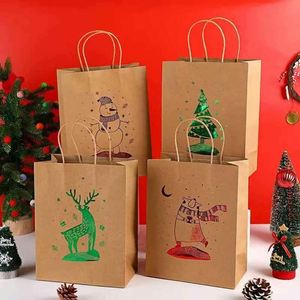 Sac cadeau en papier kraft personnalisé pour Noël 2025, décoration de Noël pour la maison, sacs à main pour cadeaux de Noël - Product Image 3