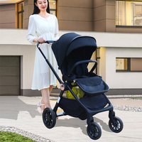 Poussette bébé 3 en 1 de luxe à la mode, berceau pliable, système de voyage pour enfants, cadeau pour nouveau-né, mère, tissu léger