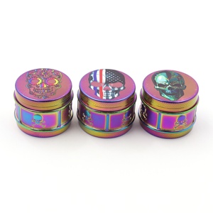 Broyeur à cigarettes en alliage <span class=keywords><strong>de</strong></span> zinc Joli Fantasy Color Skull 3 pièces, fabricant <span class=keywords><strong>de</strong></span> broyeurs personnalisés pour fumeurs - Product Image 6