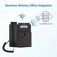 Téléphone IP Wi-Fi 5G Fanvil X301W double bande 2.4G/5G avec écran rétroéclairé de 2,3 pouces, conférence 6 voies, voix HD G.722/Opus, VoIP 2 lignes