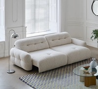 Ensemble de canapé-lit d'angle moderne de luxe, cadre en bois, tissu en velours, rembourrage en éponge sans os, réglable, confortable, salon