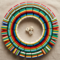 Table de Mahjong Américain de Luxe en Acrylique Lucite avec Sac de Transport Souple Personnalisé, 166 Tuiles, Design Esthétique Moderne, Jeu de Casino