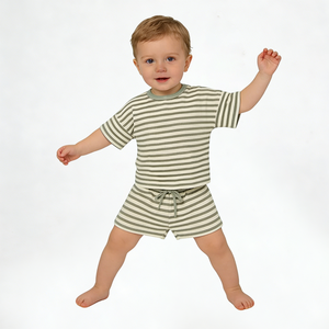 Conjunto de Ropa para Bebé Niño Hongbo 100% Algodón Orgánico, Estampado con Bolsillo, Traje de Verano para Niño, <span class=keywords><strong>Camiseta</strong></span> de Manga Corta para Niños de 2 a 14 Años - Product Image 3