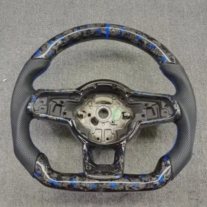 Volant en fibre de carbone forgé pour Volkswagen VW <span class=keywords><strong>Golf</strong></span> MK7 7.5 GTI <span class=keywords><strong>GTD</strong></span> GTE R 2013-2020 Polo GTI CC pour Tiguan Passat - Product Image 1