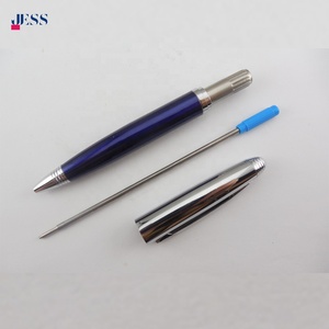 Stylo à bille en métal avec logo personnalisé de haute qualité à la mode bleu foncé Design 1.0mm largeur d'écriture stylos publicitaires en gros - Product Image 6