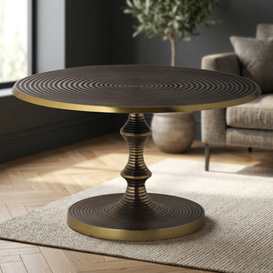 Mesa de Centro de Latón Contemporánea de Primera Calidad con Diseño en Espiral, Muebles Modernos para Sala de Estar, Mesa Decorativa - Product Image 5