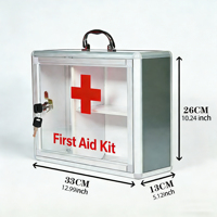 Caja de Medicamentos de Gran Capacidad de Aleación de Aluminio, Estuche de Almacenamiento de Medicamentos en Capas para el Hogar y la Oficina