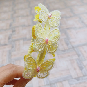 Nouveau <span class=keywords><strong>serre</strong></span>-tête en dentelle papillon pour enfants, super mignon, pince à <span class=keywords><strong>cheveux</strong></span> courte pour filles, style princesse, coiffe de <span class=keywords><strong>mariage</strong></span> pour petite fille - Product Image 3