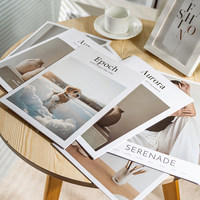Magazines, catalogues, brochures, livrets et dépliants personnalisés imprimés en offset, piqués à cheval, sur papier couché, avec plastification.