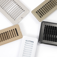 Grille d'aération carrée noire moderne en acier amovible pour entrepôt et salon – Système de ventilation au sol durable pour CVC
