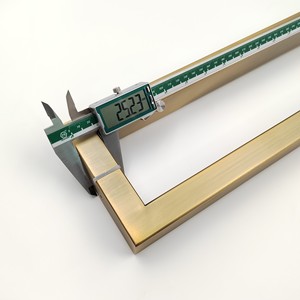 モダンな高級SS304研磨ドアハンドル、豪華な16インチ（400mm）バックツーバックホテルオフィスガラスドアノブ - Product Image 4