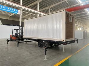 Tiny Prefabricated Steel Structure Office Container <b>House</b> Portable Office Trailer on Wheels 20ft/40ft - Product Image 1
