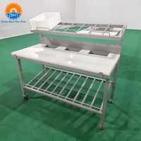 Table de désossage à trois niveaux en acier inoxydable de qualité alimentaire, machine à découper la viande pour l'abattage de porcs, bovins et ovins, et la transformation de la viande en abattoir