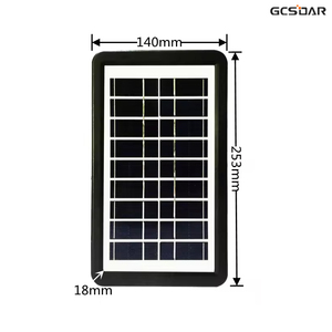 Système d'énergie solaire domestique GCSOAR RS-18N 3W/9V avec panneau solaire en silicium polycristallin, câble de 5 m, batterie au plomb-acide CE, autonomie de 3 heures, RS-18N Inte - Product Image 3