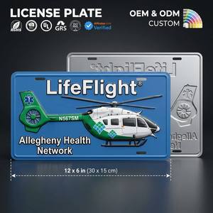 Placa de Matrícula de Aluminio 3D Personalizada con Relieve, Helicóptero Médico, Ambulancia Aérea, Rescate de Emergencia, EMS, Primeros Auxilios, Decoración Impermeable - Product Image 2