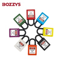 Cadenas de sécurité à clé unique BOZZYS OEM Factory Loto, anse en nylon de 6 mm de diamètre (25 mm de longueur), certifié ISO/CE, garantie 1 an - Lockout