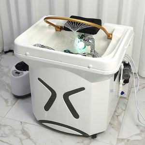 Yicheng Beauty Barato Sin plomería Tratamiento del cuero cabelludo Cabeza Spa Tanque <span class=keywords><strong>de</strong></span> agua Salón <span class=keywords><strong>de</strong></span> peluquería Lavabo para barbería - Product Image 1