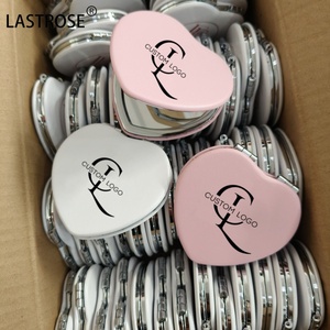 Độ Phóng đại Nhỏ Gọn PU Da Gấp Gương Nhãn Hiệu Riêng Đôi Bên Ví Du Lịch Gương - Product Image 1