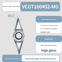 35-Degree Diamond-Shaped Wood Turning Inserts VCGT160402-MG 160404-MG Blade HRC 45-100 Special Inserts for CNC Lathe