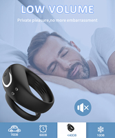 Anneau vibrant en silicone imperméable pour hommes, rechargeable par USB, avec 10 modes de vibration pour une sensation améliorée