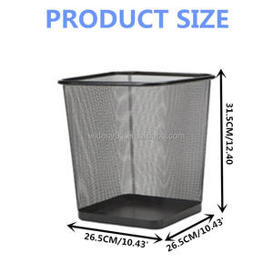 Cung Cấp Ngoài Trời Mạnh Mẽ Weldment Kim Loại Thép Dây Sắt Lưới Vuông Vườn Thải Bin Rác Rác Có Thể Mà Không Có Nắp - Product Image 2